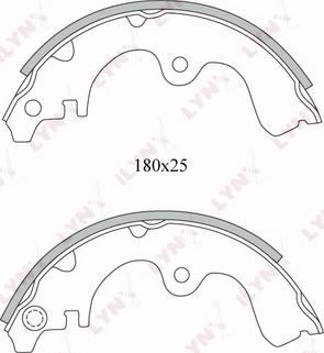 LYNXauto BS-7510 - Комплект тормозных колодок, барабанные autospares.lv