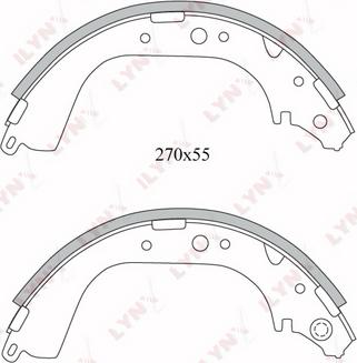 LYNXauto BS-7517 - Комплект тормозных колодок, барабанные autospares.lv