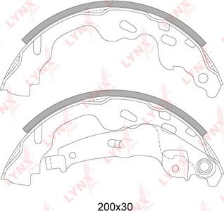 LYNXauto BS-7526 - Комплект тормозных колодок, барабанные autospares.lv