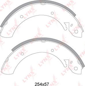 LYNXauto BS-7000 - Комплект тормозных колодок, барабанные autospares.lv