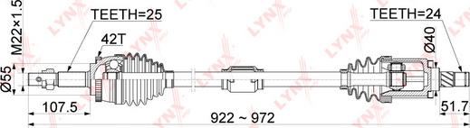 LYNXauto CD-1094A - Приводной вал autospares.lv