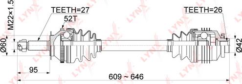 LYNXauto CD-1059A - Приводной вал autospares.lv