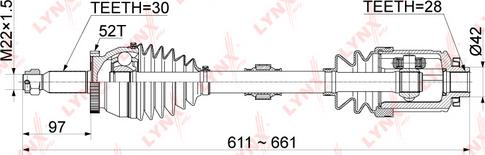 LYNXauto CD-1055A - Приводной вал autospares.lv