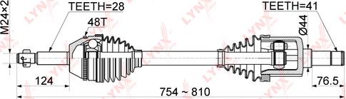 LYNXauto CD-1050A - Приводной вал autospares.lv