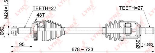 LYNXauto CD1071A - Приводной вал autospares.lv