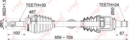 LYNXauto CD-1150A - Приводной вал autospares.lv