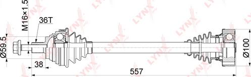 LYNXauto CD-1132 - Приводной вал autospares.lv