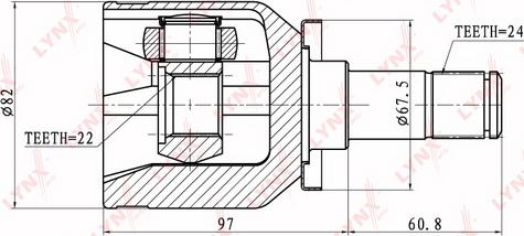 LYNXauto CI-4601 - Шарнирный комплект, ШРУС, приводной вал autospares.lv