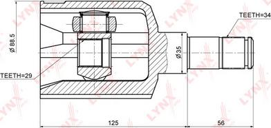 LYNXauto CI-1803 - Шарнирный комплект, ШРУС, приводной вал autospares.lv