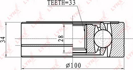 LYNXauto CI-8015 - Шарнирный комплект, ШРУС, приводной вал autospares.lv