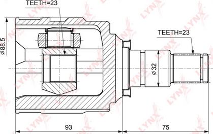 LYNXauto CI-3714 - Шарнирный комплект, ШРУС, приводной вал autospares.lv