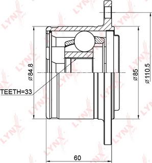 LYNXauto CI-3711 - Шарнирный комплект, ШРУС, приводной вал autospares.lv