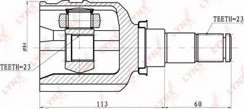 LYNXauto CI-7509 - Шарнирный комплект, ШРУС, приводной вал autospares.lv