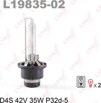 LYNXauto L19835-02 - Лампа накаливания, фара дальнего света autospares.lv