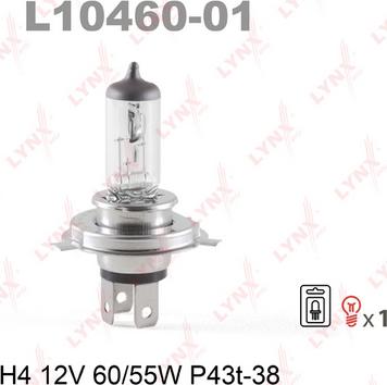 LYNXauto L10460-01 - Лампа накаливания, фара дальнего света autospares.lv