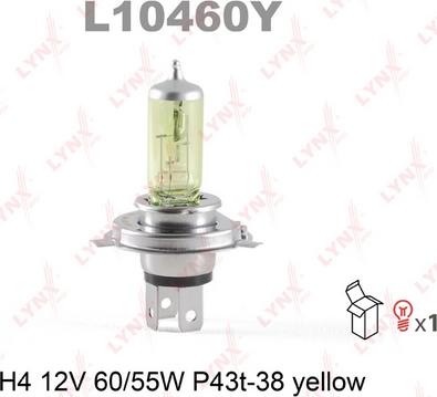 LYNXauto L10460Y - Лампа накаливания, противотуманная фара autospares.lv