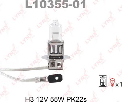 LYNXauto L10355-01 - Лампа накаливания, фара дальнего света autospares.lv