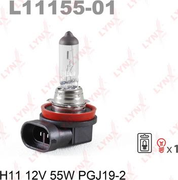 LYNXauto L11155-01 - Лампа накаливания, фара дальнего света autospares.lv