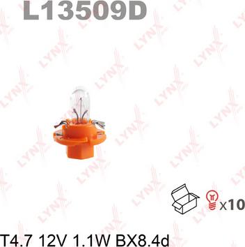 LYNXauto L13509D - Лампа накаливания, освещение щитка приборов autospares.lv