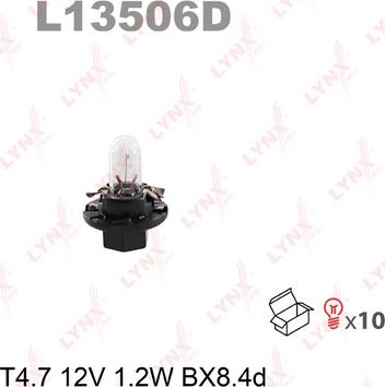 LYNXauto L13506D - Лампа накаливания, освещение щитка приборов autospares.lv
