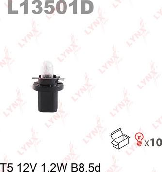 LYNXauto L13501D - Лампа накаливания, освещение щитка приборов autospares.lv