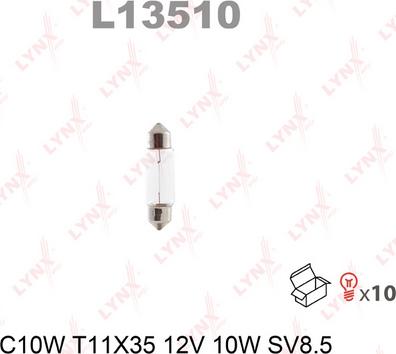 LYNXauto L13510 - Лампа накаливания autospares.lv