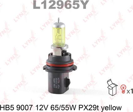 LYNXauto L12965Y - Лампа накаливания autospares.lv
