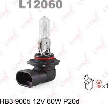 LYNXauto L12060 - Лампа накаливания, фара дальнего света autospares.lv