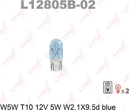 LYNXauto L12805B-02 - Лампа накаливания autospares.lv