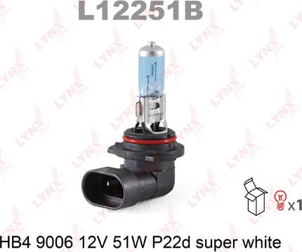 LYNXauto L12251B - Лампа накаливания, фара дальнего света autospares.lv