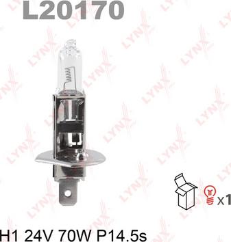 LYNXauto L20170 - Лампа накаливания, фара дальнего света autospares.lv