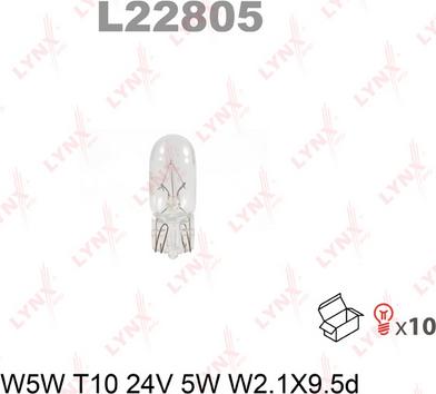 LYNXauto L22805 - Лампа накаливания autospares.lv
