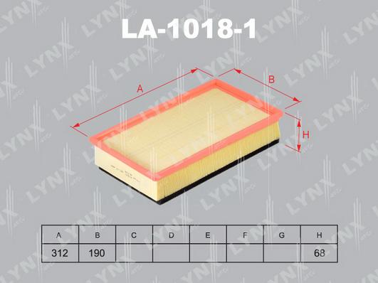 LYNXauto LA-1018-1 - Воздушный фильтр, двигатель autospares.lv