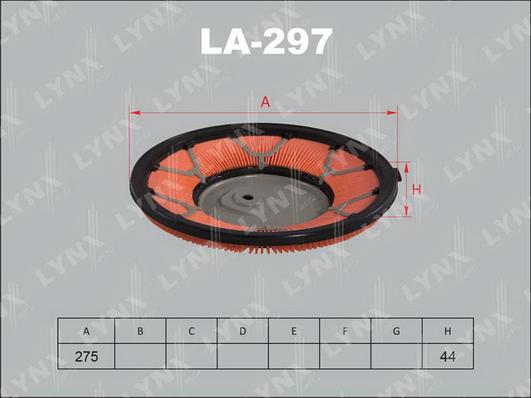 LYNXauto LA-297 - Воздушный фильтр, двигатель autospares.lv