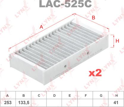 LYNXauto LAC-525C - Фильтр воздуха в салоне autospares.lv