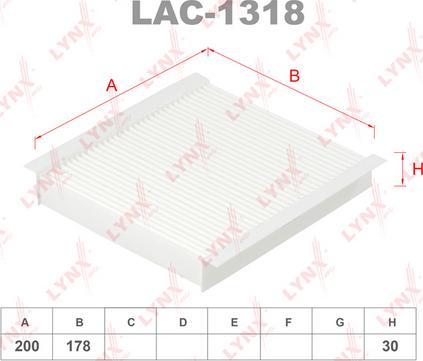 LYNXauto LAC-1318 - Фильтр воздуха в салоне autospares.lv