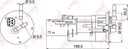 LYNXauto LF-996M - Топливный фильтр autospares.lv