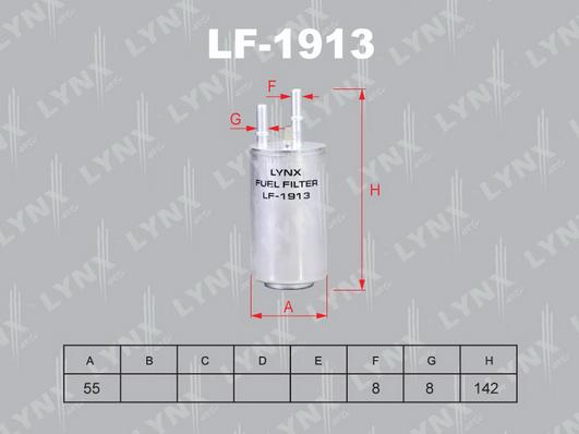 LYNXauto LF-1913 - Топливный фильтр autospares.lv