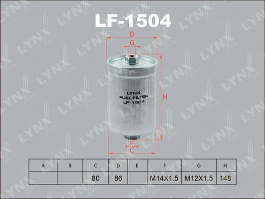 LYNXauto LF-1504 - Топливный фильтр autospares.lv