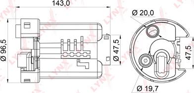 LYNXauto LF-164M - Топливный фильтр autospares.lv