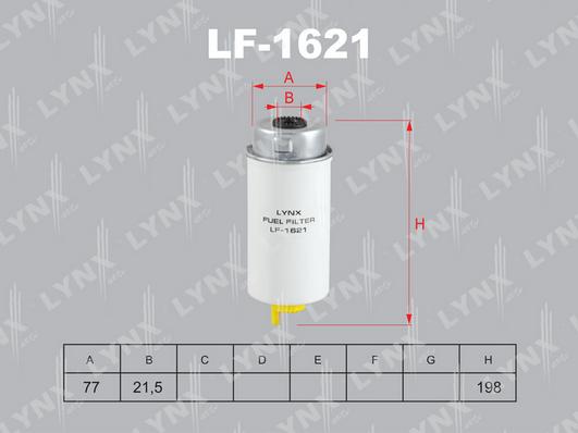 LYNXauto LF-1621 - Топливный фильтр autospares.lv