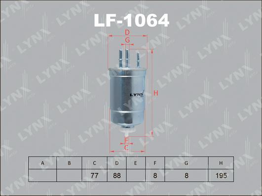 LYNXauto LF-1064 - Топливный фильтр autospares.lv
