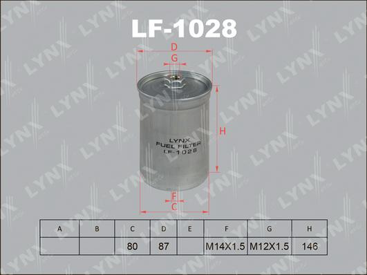 LYNXauto LF-1028 - Топливный фильтр autospares.lv