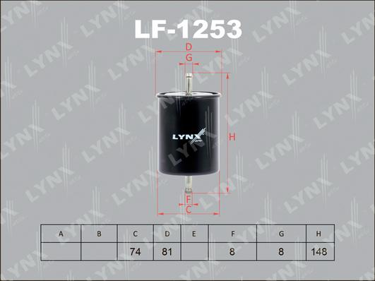 LYNXauto LF-1253 - Топливный фильтр autospares.lv