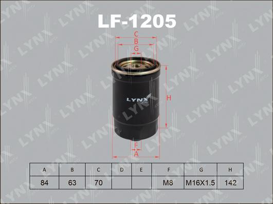 LYNXauto LF-1205 - Топливный фильтр autospares.lv