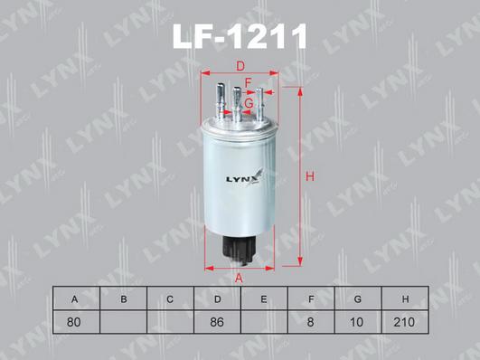 LYNXauto LF-1211 - Топливный фильтр autospares.lv