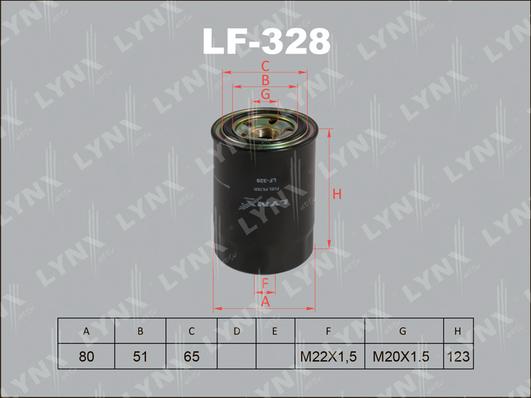 LYNXauto LF-328 - Топливный фильтр autospares.lv