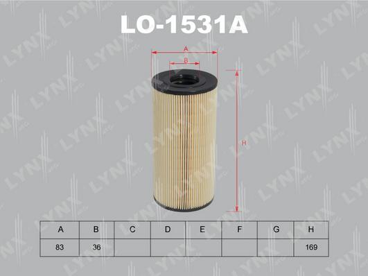 LYNXauto LO-1531A - Масляный фильтр autospares.lv