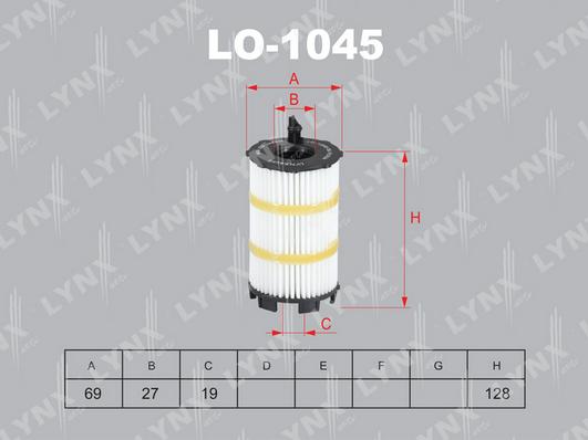 LYNXauto LO-1045 - Масляный фильтр autospares.lv