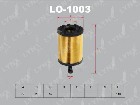 LYNXauto LO-1003 - Масляный фильтр autospares.lv
